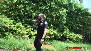 Cute Thief Is Chased Down To A Lonely Alley And Banged By Horny Gay Officers