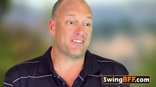 KINKY COUPLES Kissing And Swapping Inside The SWINGER HOUSE