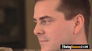 SEXY Hunky Stud Takes Wife To SWINGER ORGY To Meet More PPL
