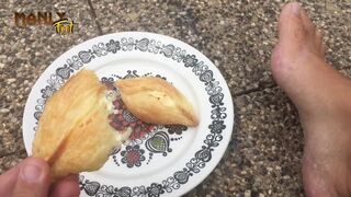 PASTIZZI OR PIES - WHAT WILL YOU BE HAVING? - CUM FEET SOCKS SERIES - MANLYFOOT - CUM TASTING