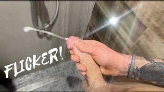 Pulsing DICK under the shower spray