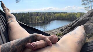 Hot homak with a beautiful view