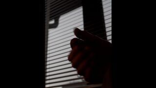 Rubbing My Dick by the Window in the Dark with Yellow Light