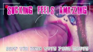 Learn to give head from the sissy gay sex puppet