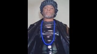 BLACK GAY GLOSSY PVC-VINYL