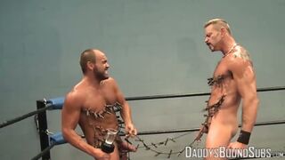 Tattooed Muscle Hunks Torment Each Other With Nipple Clips